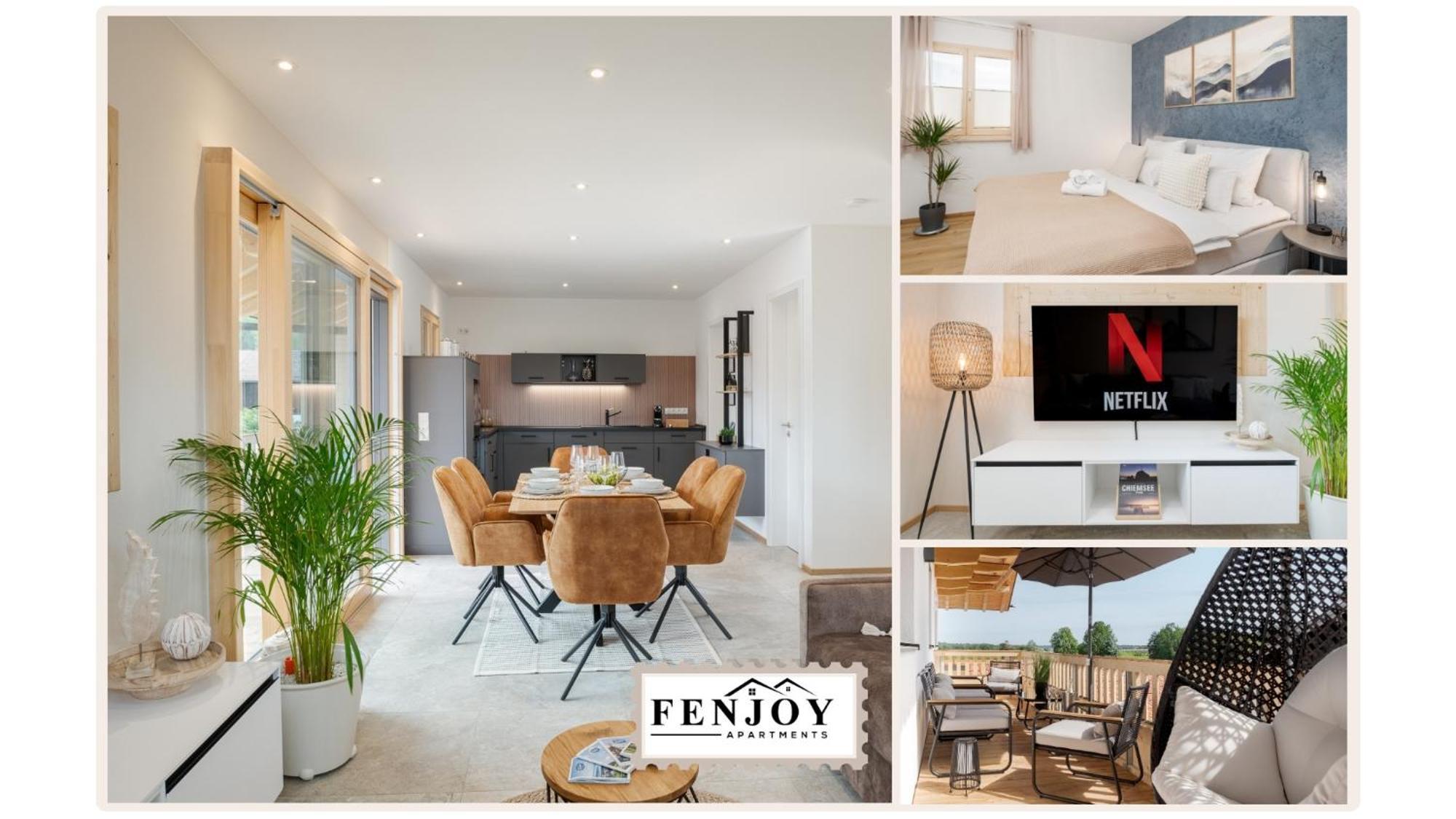 Fenjoy: Ferienapartment In Neubau / Balkon / Bbq Bernau am Chiemsee